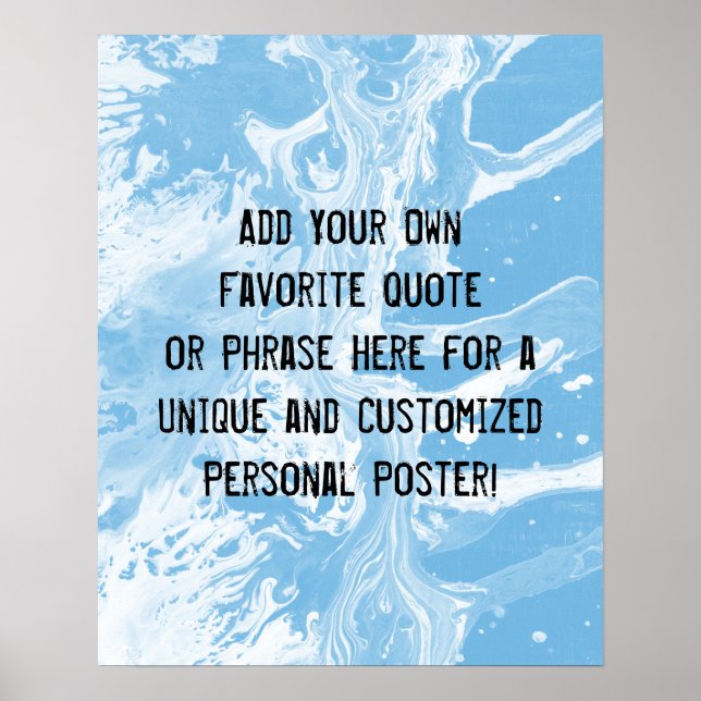 Fügen Sie Ihr individuelles Angebot White Marble C Poster (Vorne)