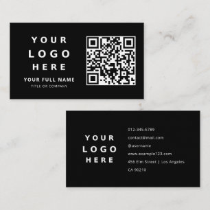 Fügen Sie Ihr individuelles Logo & QR-Code profess Visitenkarte