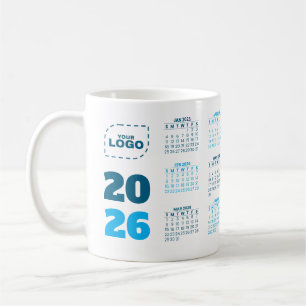 Fügen Sie Ihr Logo Business 2026 Kalender Tasse