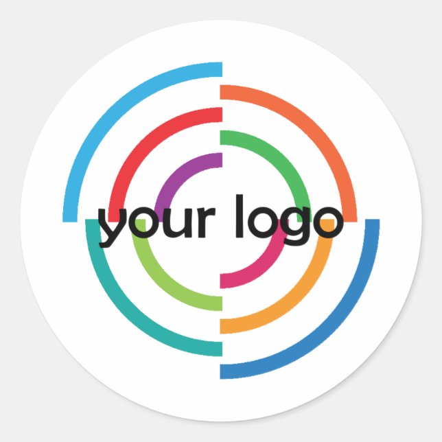 Fügen Sie Ihr LOGO CUSTOM Firmenunternehmen CORPOR Runder Aufkleber (Vorderseite)