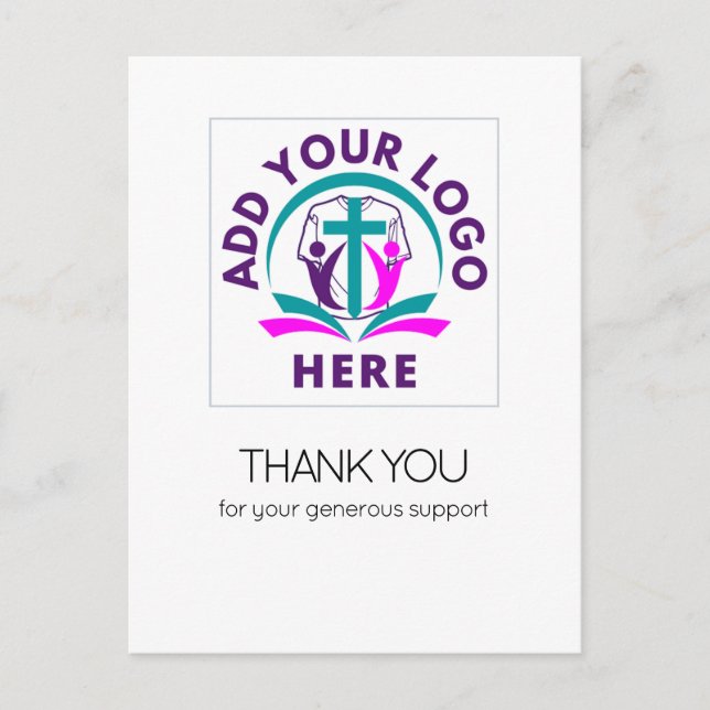 FÜGEN SIE IHR LOGO EIN Vielen Dank Postkarte (Vorderseite)