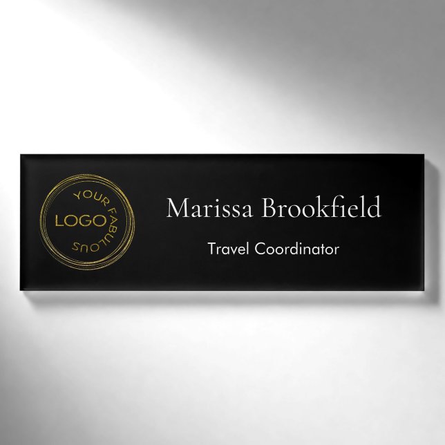 Fügen Sie Ihr Logo Einfache Name des Mitarbeiters  Namenschild (Vorderseite)