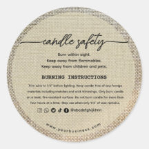 Fügen Sie Ihr Logo Elegant Rustic Candle Sicherhei