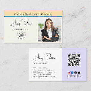 Fügen Sie Ihr Logo & Foto hinzu Agent Visitenkarte