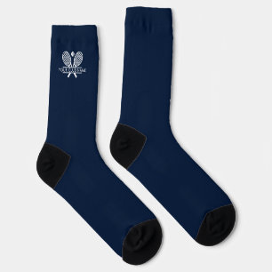 Fügen Sie Ihr Logo für den Tennisklub Navy Blue hi Socken