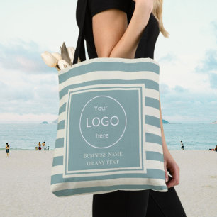 Fügen Sie Ihr Logo hier Unternehmen gestreift Tasc Tasche