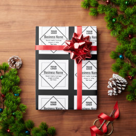 Fügen Sie Ihr Logo hinzu Anpassbare Vorlage Geschenkpapier