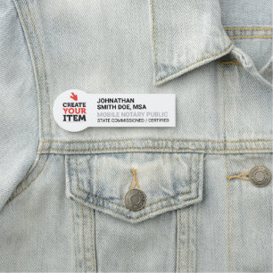 Fügen Sie Ihr Logo hinzu Mobile Notar Öffentlich U Namensschild