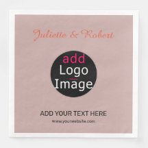 Fügen Sie Ihr Logo Hochzeit Dusty Rose Hue Art