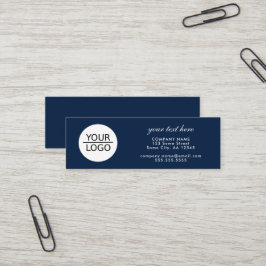 Fügen Sie Ihr Logo mit dem Blau des benutzerdefini Mini Visitenkarte
