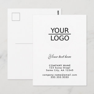 Fügen Sie Ihr Logo mit einer individuellen Text-Pr Postkarte