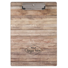 Fügen Sie Ihr Logo rustikales Stallholz hinzu Klemmbrett