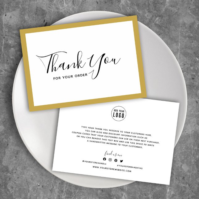 Fügen Sie Ihr Logo und die bearbeitbare Grenzfarbe Dankeskarte (Von Creator hochgeladen)