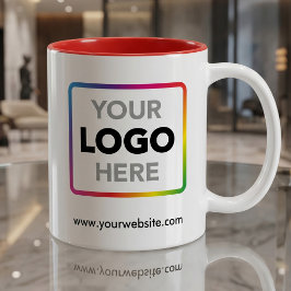 Fügen Sie Ihr Logo und Ihre Website hinzu | Untern Kaffeetasse