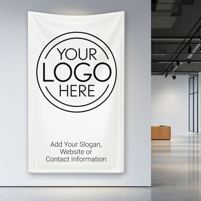 Fügen Sie Ihr Logo-Unternehmen Minimalistisch hinz Banner (Custom Vertical Banner for Business)