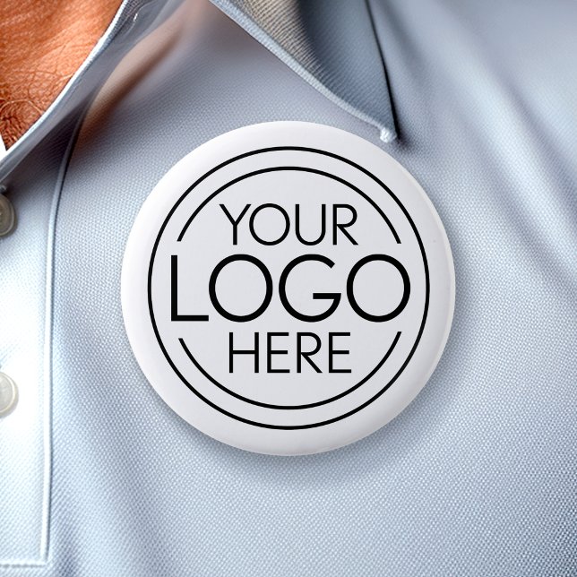 Fügen Sie Ihr Logo-Unternehmen Minimalistisch hinz Button (Personalized Button - Add Your Logo)