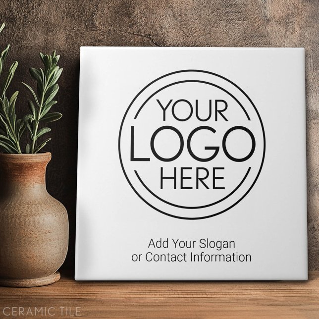 Fügen Sie Ihr Logo-Unternehmen Minimalistisch hinz Fliese (Custom Tile)