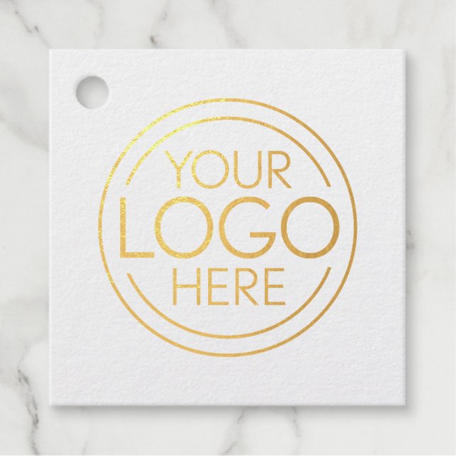 Fügen Sie Ihr Logo-Unternehmen Minimalistisch hinz Geschenkanhänger (Vorderseite)