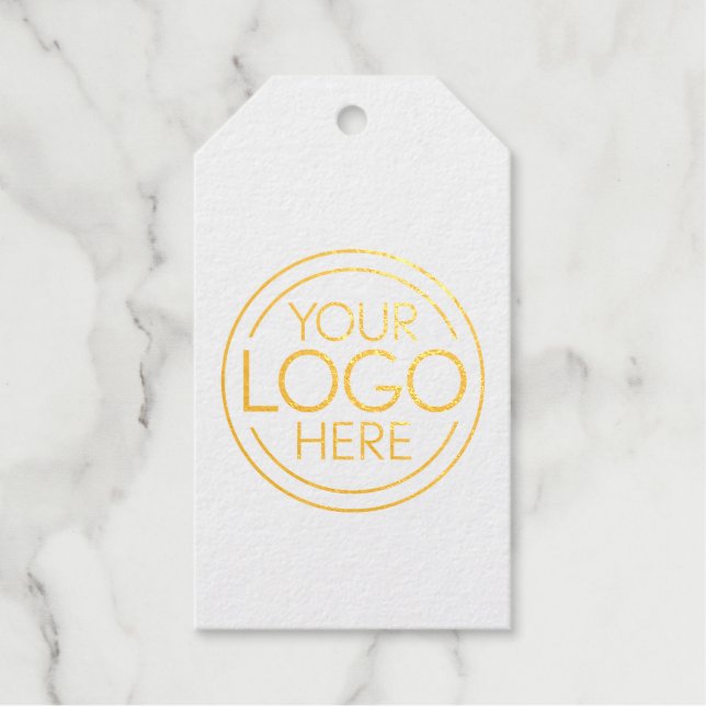 Fügen Sie Ihr Logo-Unternehmen Minimalistisch hinz Geschenkanhänger (Vorderseite)