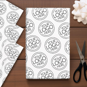 Fügen Sie Ihr Logo-Unternehmen Minimalistisch hinz Geschenkpapier Set