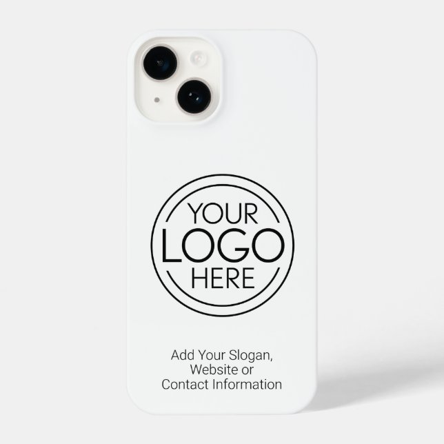 Fügen Sie Ihr Logo-Unternehmen Minimalistisch hinz iPhone 14 Hülle (Rückseite)