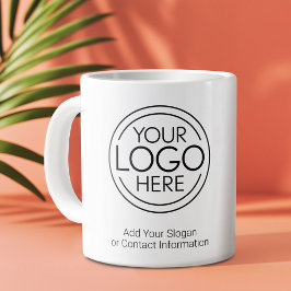 Fügen Sie Ihr Logo-Unternehmen Minimalistisch hinz Jumbo-Tasse