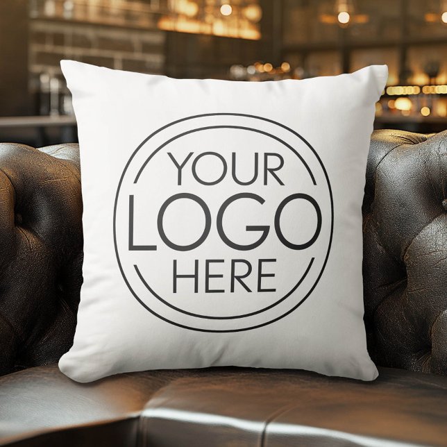 Fügen Sie Ihr Logo-Unternehmen Minimalistisch hinz Kissen (Custom Logo Pillow)
