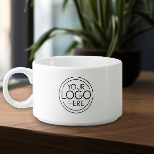 Fügen Sie Ihr Logo-Unternehmen Minimalistisch hinz Kleine Suppentasse