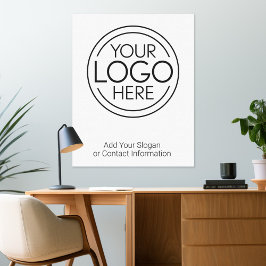 Fügen Sie Ihr Logo-Unternehmen Minimalistisch hinz Leinwanddruck