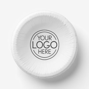 Fügen Sie Ihr Logo-Unternehmen Minimalistisch hinz Pappteller