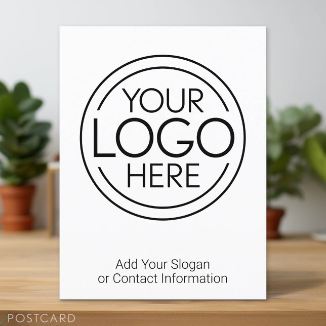 Fügen Sie Ihr Logo-Unternehmen Minimalistisch hinz Postkarte (Custom Postcard)