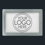 Fügen Sie Ihr Logo-Unternehmen Minimalistisch hinz Rechteckige Gürtelschnalle<br><div class="desc">Diese Logogürtel sind einfach zu entwerfen und eignen sich perfekt für eine Bürokongress-Tragetation oder ein Präsentationsgeschenk. Sie können die Hintergrundfarbe so ändern, dass sie der Farbe entspricht, die mit Ihrem Firmenlogo koordiniert wird. Ein einfaches, schnelles Design für jede Firma. Laden Sie Ihr Logo hoch. Wenn Ihr Logo nicht passt, klicken...</div>