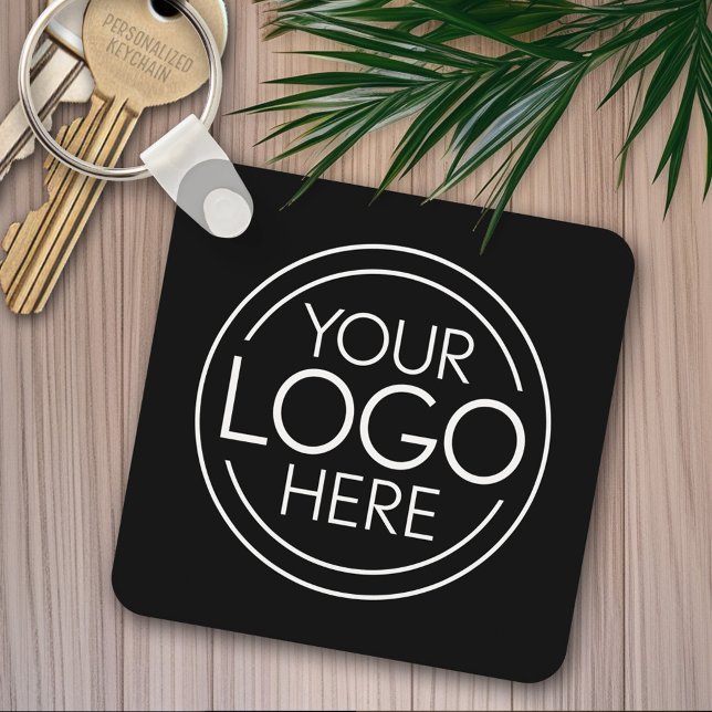 Fügen Sie Ihr Logo-Unternehmen Minimalistisch hinz Schlüsselanhänger (Personalized keychain - add a logo)