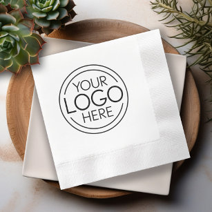 Fügen Sie Ihr Logo-Unternehmen Minimalistisch hinz Serviette