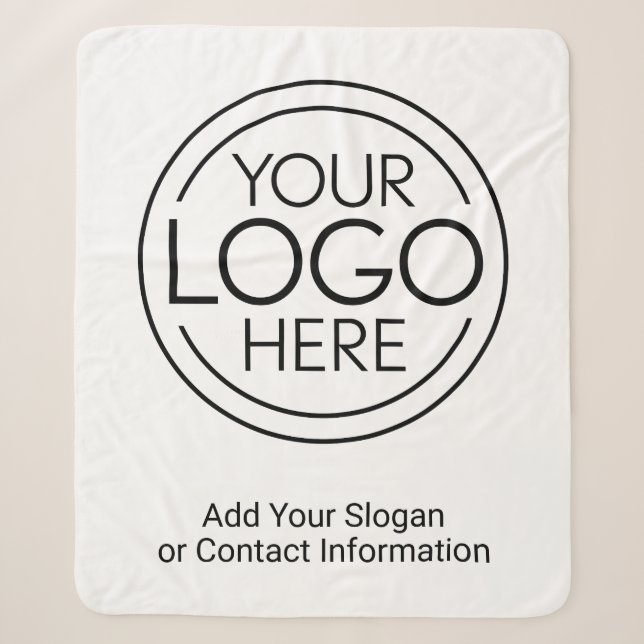 Fügen Sie Ihr Logo-Unternehmen Minimalistisch hinz Sherpadecke (Vorderseite)