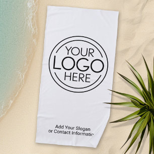 Fügen Sie Ihr Logo-Unternehmen Minimalistisch hinz Strandtuch