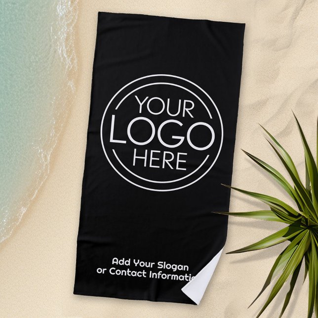 Fügen Sie Ihr Logo-Unternehmen Minimalistisch hinz Strandtuch (Personalized Beach Towel - make a splash when you add your logo to this promotional product)