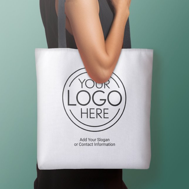 Fügen Sie Ihr Logo-Unternehmen Minimalistisch hinz Tasche (Add your logo to this personalized tote bag)