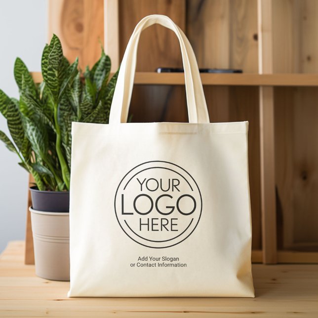 Fügen Sie Ihr Logo-Unternehmen Minimalistisch hinz Tragetasche (Custom Canvas Tote Bag)