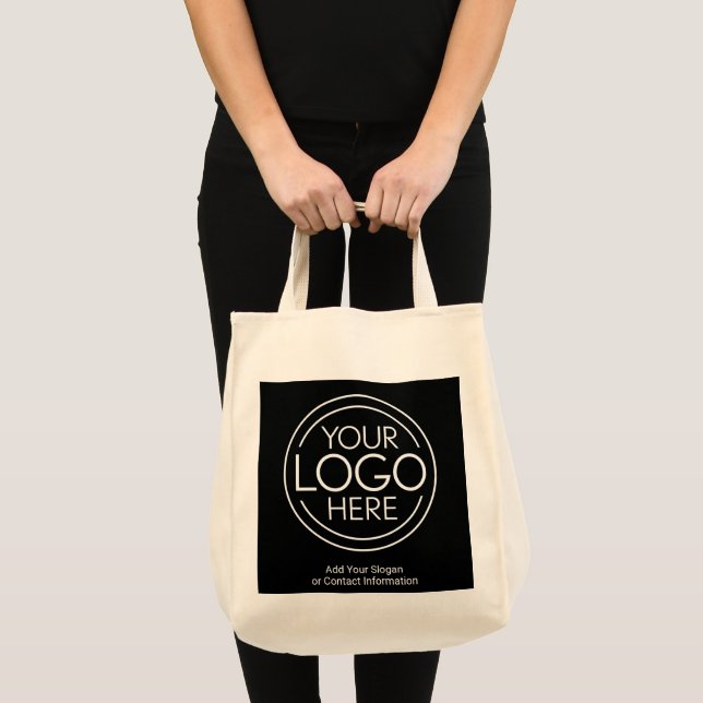 Fügen Sie Ihr Logo-Unternehmen Minimalistisch hinz Tragetasche (Vorderseite (Produkt))