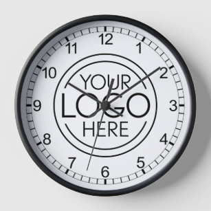 Fügen Sie Ihr Logo-Unternehmen Minimalistisch hinz Uhr