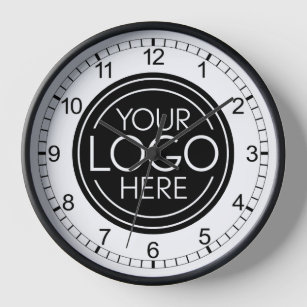 Fügen Sie Ihr Logo-Unternehmen Minimalistisch hinz Uhr