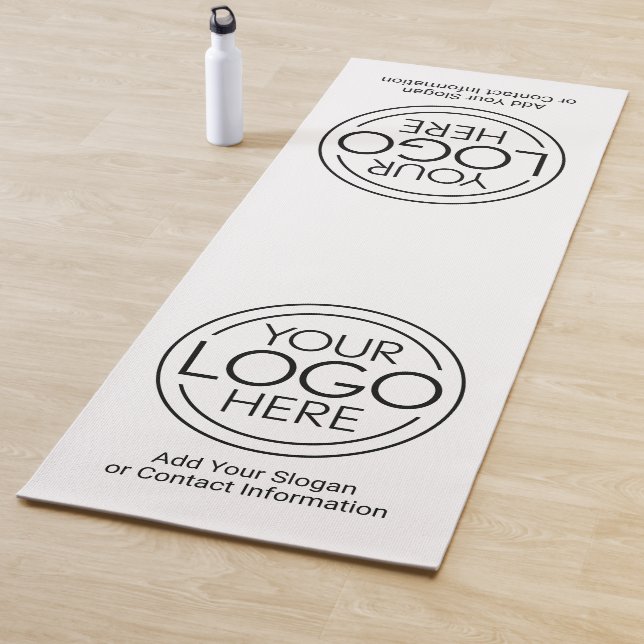 Fügen Sie Ihr Logo-Unternehmen Minimalistisch hinz Yogamatte (Beispiel)