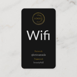 Fügen Sie Ihr Logo-Wifi-Netzwerk und Ihr Kennwort  Terminkarte