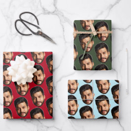Fügen Sie Ihr schönes Foto Muster Personalisiert h Geschenkpapier Set