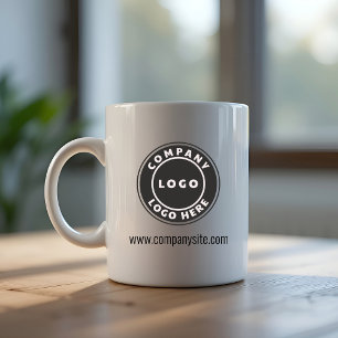 Fügen Sie Ihr Unternehmenslogo und Ihre Unternehme Zweifarbige Tasse