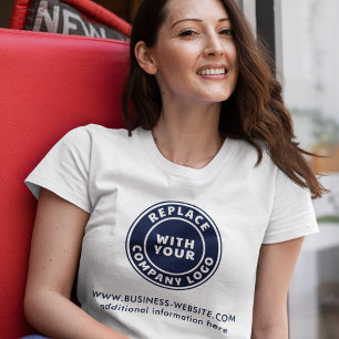 Fügen Sie Ihr Unternehmenslogo Website Unternehmen T-Shirt