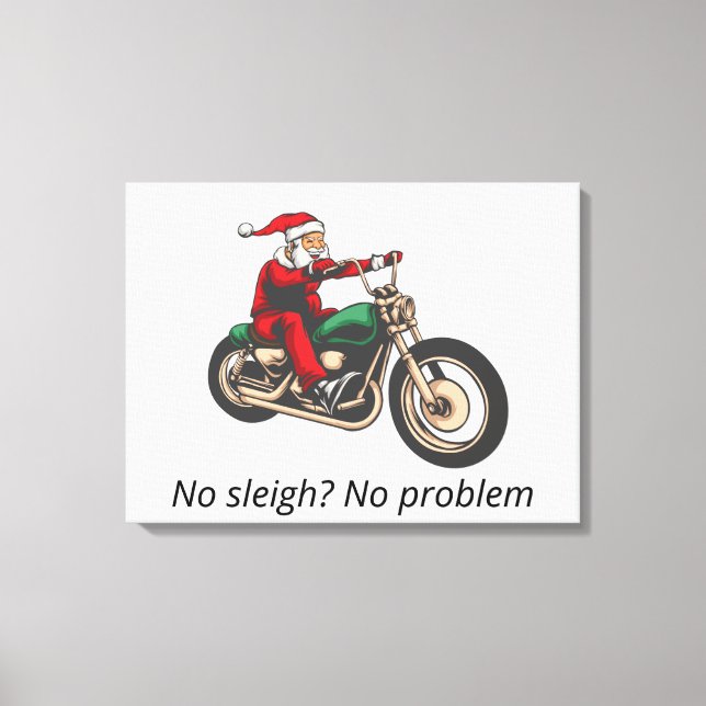 Fügen Sie Ihre Aufnahme an Weihnachtsbiker anpasse Leinwanddruck (Vorderseite)