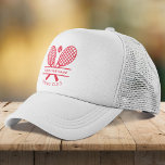 Fügen Sie Ihre Club Name Tennis Icons Red Truckerkappe<br><div class="desc">Passen Sie diesen Hut einfach an, indem Sie Ihren Club- oder Gesellschaftsnamen hinzufügen, indem Sie auf den Button "Personalisieren" klicken. Sie können den Hintergrund, die Schriftart, die Farbe ändern, indem Sie auf "Bearbeiten mit dem Design-Tool" klicken. Ideal für alle Clubs, Geschäfte oder Schulklassen. Bestellen Sie so viele oder so weniger...</div>