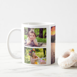 Fügen Sie Ihre eigene 5 Foto Collage Coffee Tasse